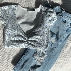 SOLD Brandy Melville Floral Gina Top